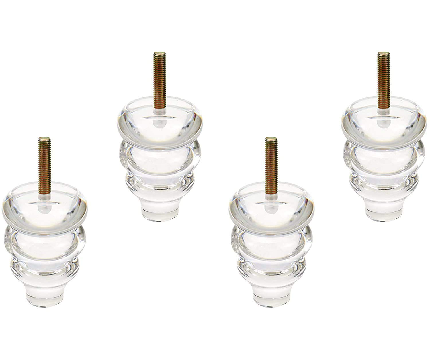 LC LICTOP 3.9 in Height Acrylic Furniture Legs Gourd Shape Sofa Acrylic Legs DIY Replacement Sofa Feet Set of 4