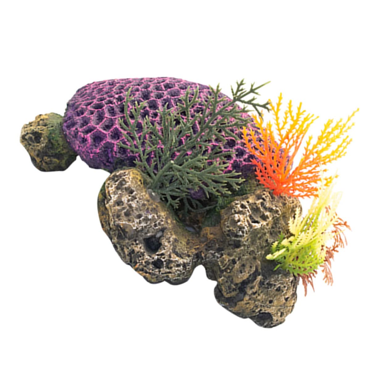 SUPVOX Coral Reef for Aquarium Fish Tank Decor Turtle Design Aquarium Ornament Coral Plug Fish Tank Decor Plants
