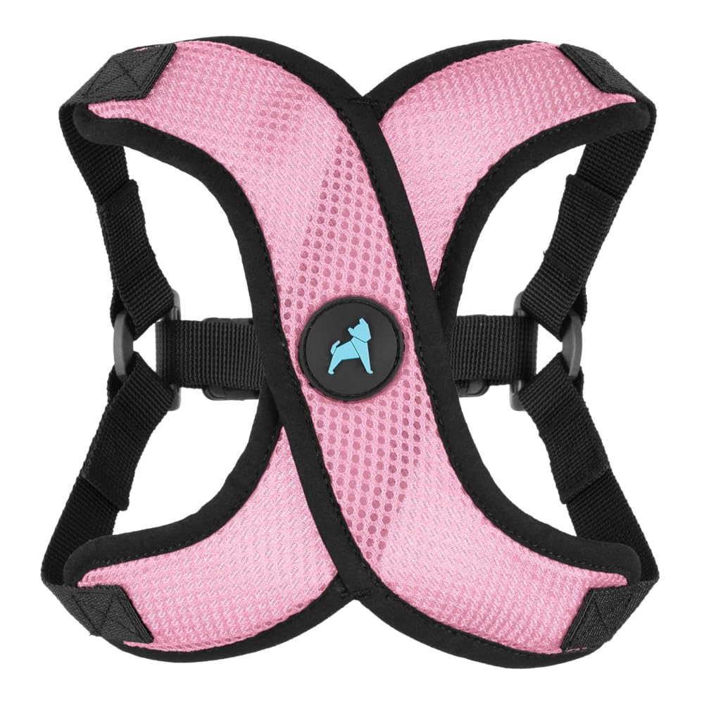 Gooby Comfort X Step in Lite Dog Harness - Choke Free, Escape Free with Light Breathable Mesh - Step in Dog Harness for Small Dogs Only - Quick Release Buckle, Metal D-Rings - Pink, Medium โ image 1