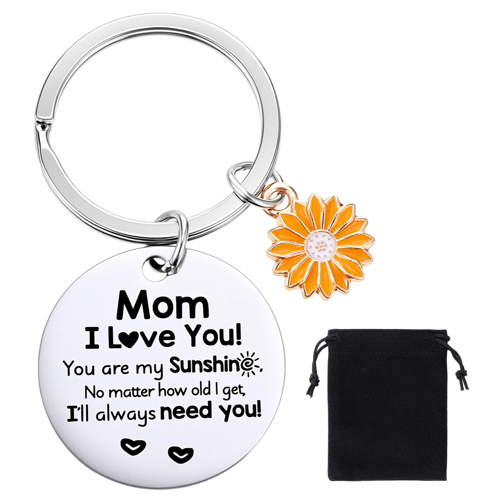 Matwsec Geschenke für Mama Sonnenblumen Schlüsselanhänger fü