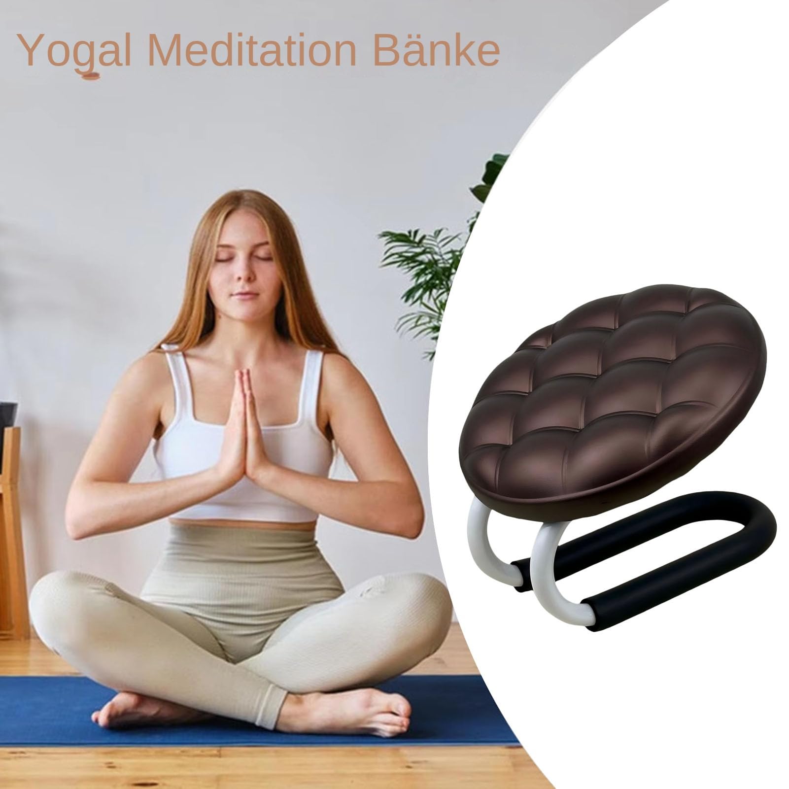 Panca Da Meditazione Sgabello Imbottito Portatile Confortevole | Sgabello Giapponese Da Meditazione Inginocchiatoio Per Adulti Donne Principianti Anziani Casa Yoga Relax Zen Mindfulness