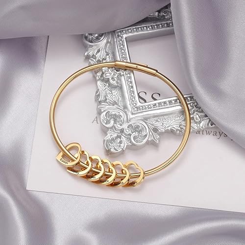 Miniatura 7 de Personalized Mother Jewelry - Mother Bracelet - Engraved Mom Bracelet with Kids Name - Silver, Gold, Rose Grandmother Custom Mother Day Gift - Mom