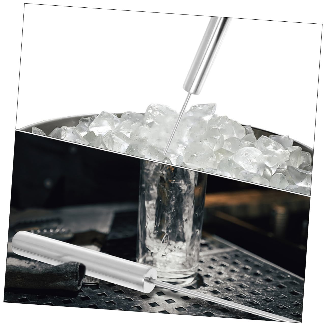 ABOOFAN 2 Pz Rompighiaccio Strumento per Il Ghiaccio da Cucina Scalpello Freddo Tritaghiaccio per Uso Domestico Raschietto per Ghiaccio Mini Ghiaccio Silver Acciaio Inossidabile