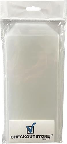 CheckOutStore 50 bolsillos de almacenamiento transparentes (4 38 x 9 38)