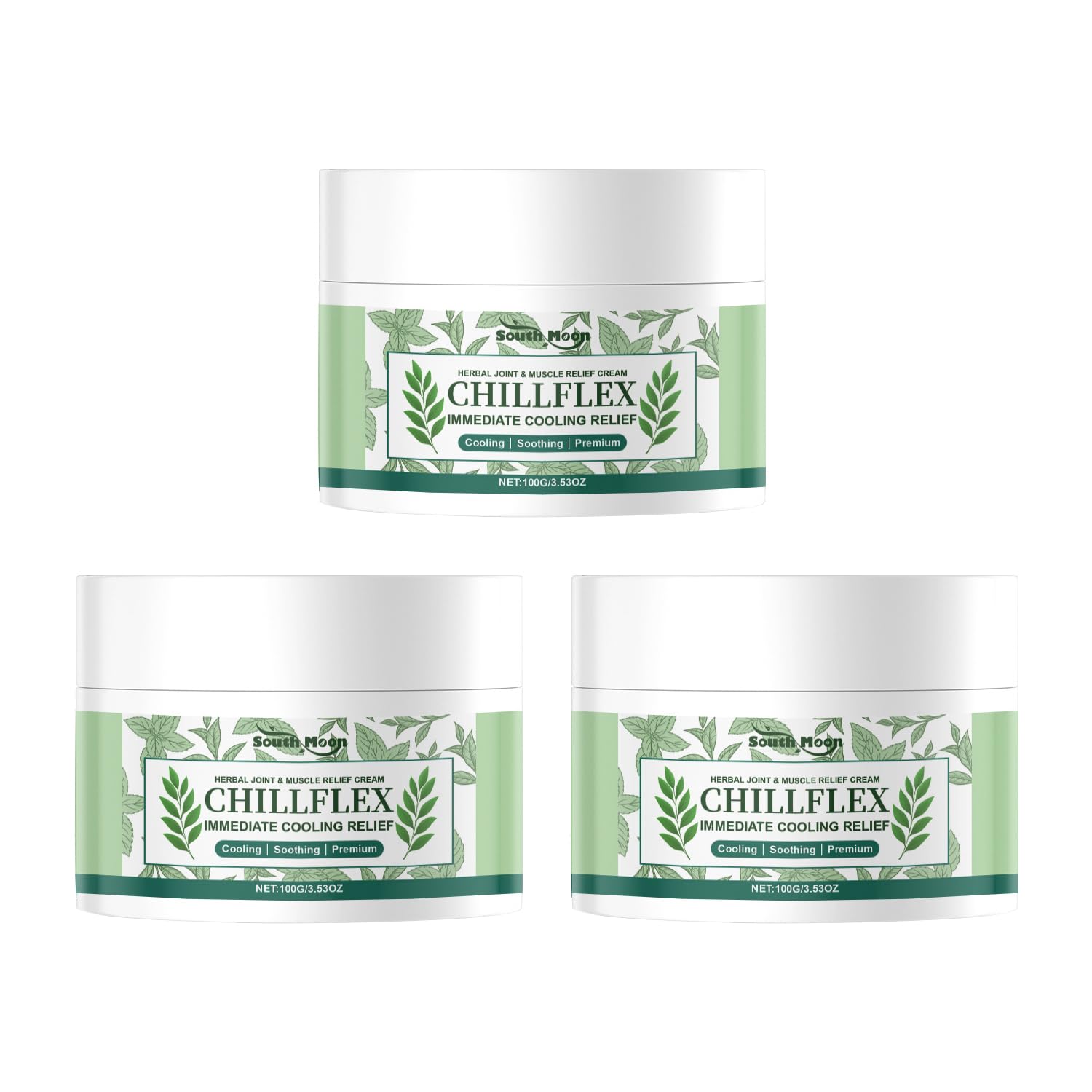 3 PCS Menthol Soothing Cream, Instant Cooling Relief Cream - Herbal Menthol Soothing Gel, Fast-Acting Relief Creams for Muscle & Joint Discomfort, Joint Activities Throughout The Body