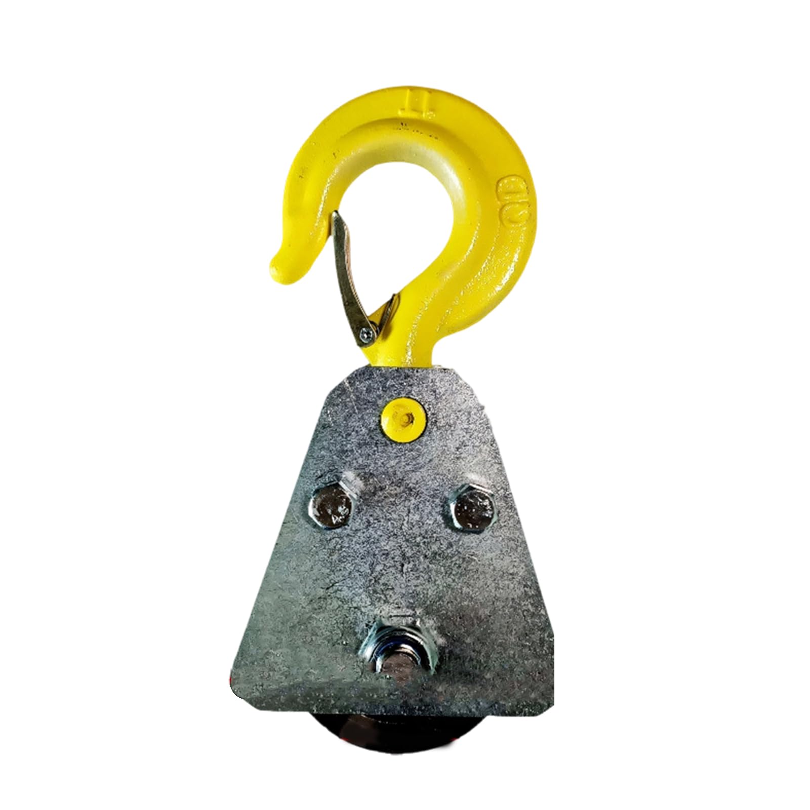 Tsophreniq 1 Ton Pulley Hook Durability Construction Pulley Wheel 1Ton Hook For Wire Rope And Chain Lifting In Harsh Environment Lifting Tasks Smooth Rolling