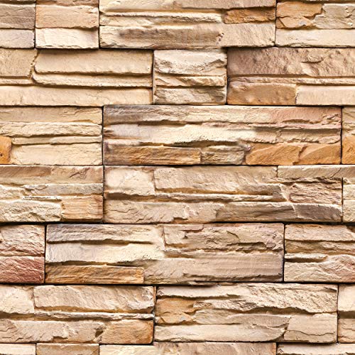 Image of DWELLSINDIA Ancient Bricks Self Adhesive Wallpaper Waterproof, Scratch Resistant, Laminated 41cm x 244cm