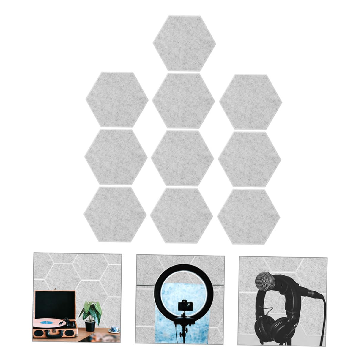 6 Pièces 30 CM étanche Anti-humidité Insonorisation Mousse Panneaux De Mousse Acoustique Cale Absorption Studio KTV Accessoires 12 12 2 Pouces