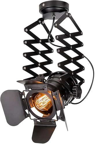Hobaca Loft Telescópico Industrial Hierro Foco Vintage Luces de Techo LED Tienda Luz de Pista Nórdica Lámpara Colgante Luces de Pared Foco para Bar