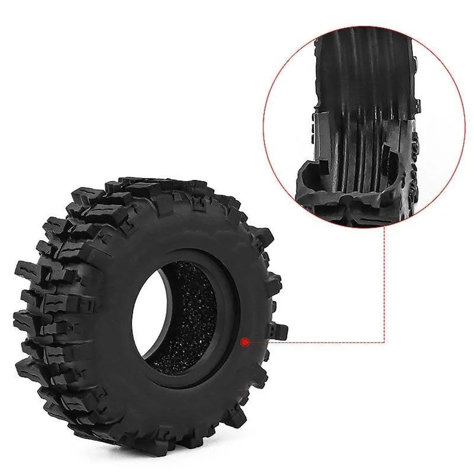 Per Wltoys 144001 Per Scx10 Trxs Per Trx-4 Per Tamiya 1/14 1/16 1/10 RC Auto 75mm Off Road Per Buggy Pneumatici Ruota 12mm Mozzi Esagonali In Gomma Rc Decora Accessori