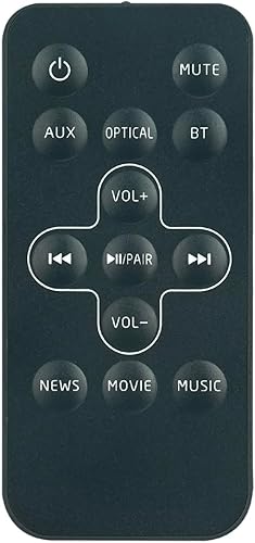 Miniatura 1 de Control remoto de repuesto para altavoces Polaroid SoundBar PLA20SB003A TB285 también compatible con Kruger & Matz sistema de altavoces Ghost 2.1 SE