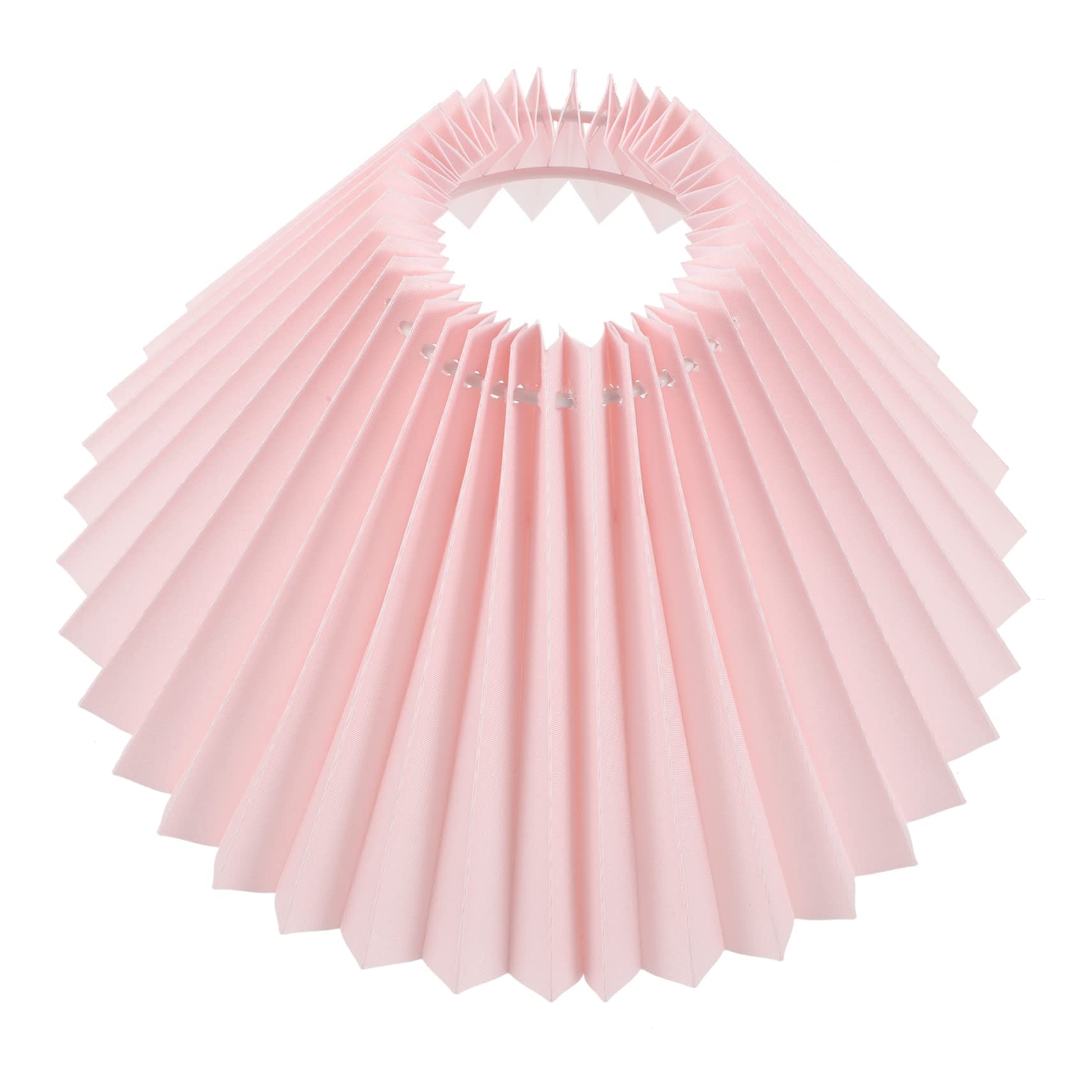 SUPVOX Blush Pink Pleated Lampshade Fabric Bedside Lamp Shade for Table and Floor Lamps Easy to Install Versatile Home Decor Accessory