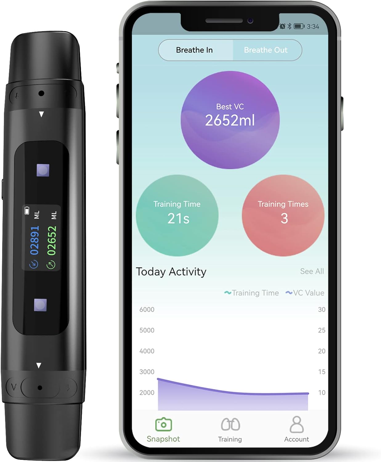 Portable Smart Breathing Trainer for Exercise Breath Health and Training Pulmonary Muscle, The