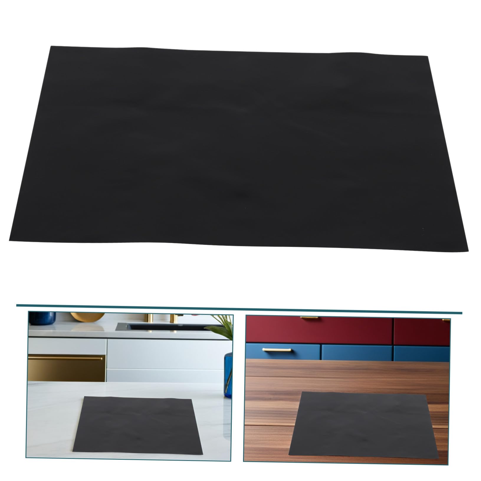 ABOOFAN 3 Piezas Estera de inducción Alfombra de Cocina de inducción Estera Protectora para Placa de Protector de Cocina electrica Fibra de Vidrio Negro