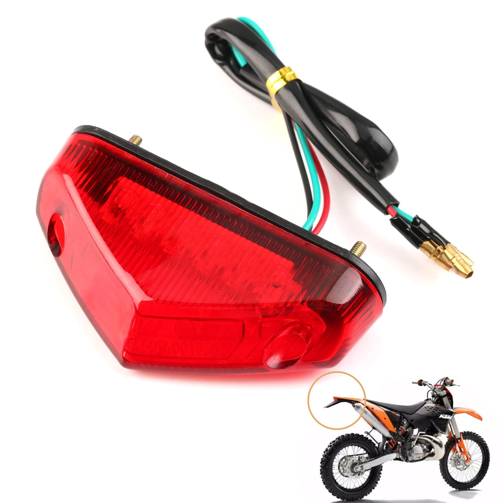 Qiilu - Fanale posteriore universale a LED per moto, stile vintage, co