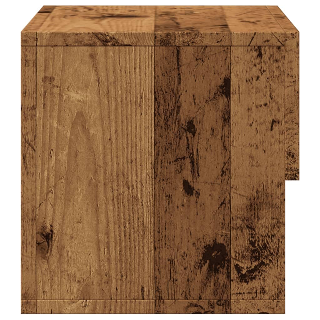 Tomostar Table de Chevet Murale, Table de Nuit Suspendue Chevet de Lit Vieux Bois