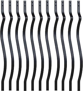 SCARIU Deck Balusters 61 Pack Metal Deck Spindles, 32.25"x1" Staircase Baluster with Screws, Metal Deck Railing for Wood and Composite Deck, Stylish Baluster for Outdoor Stair Deck Porch