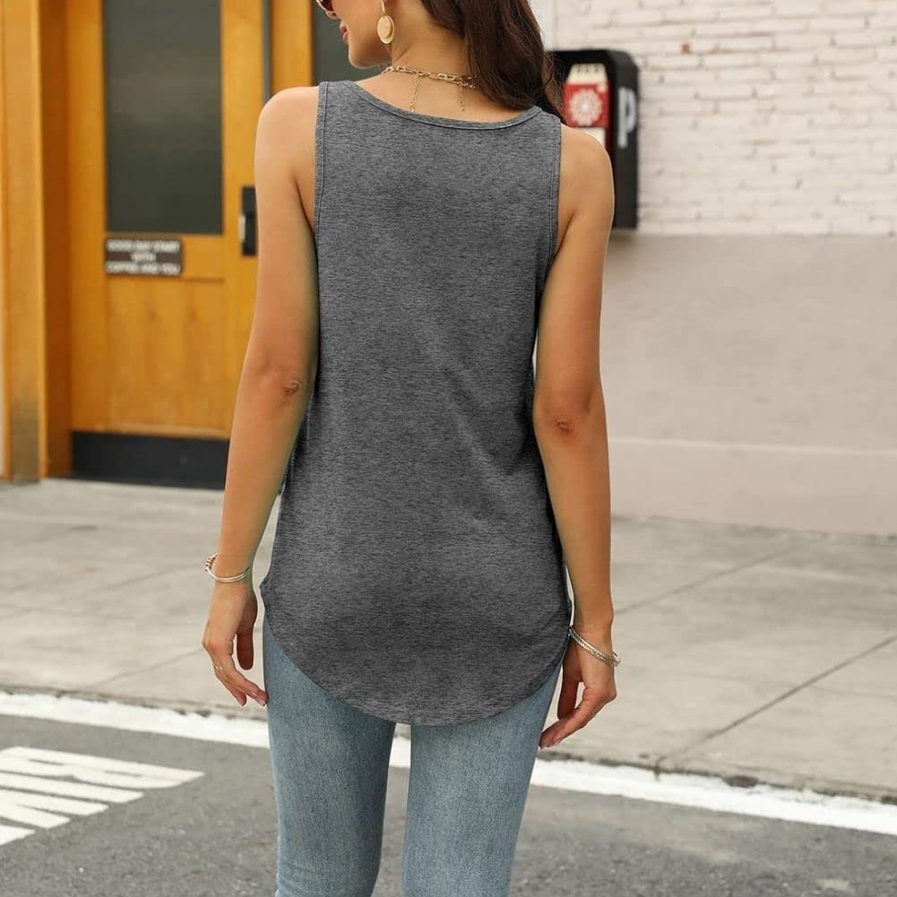 Rayson Canottiere da Donna estive con Scollo a U a Maniche Camicette vestibilità Larga Senza Maniche T-Shirt Casual Camicia Top