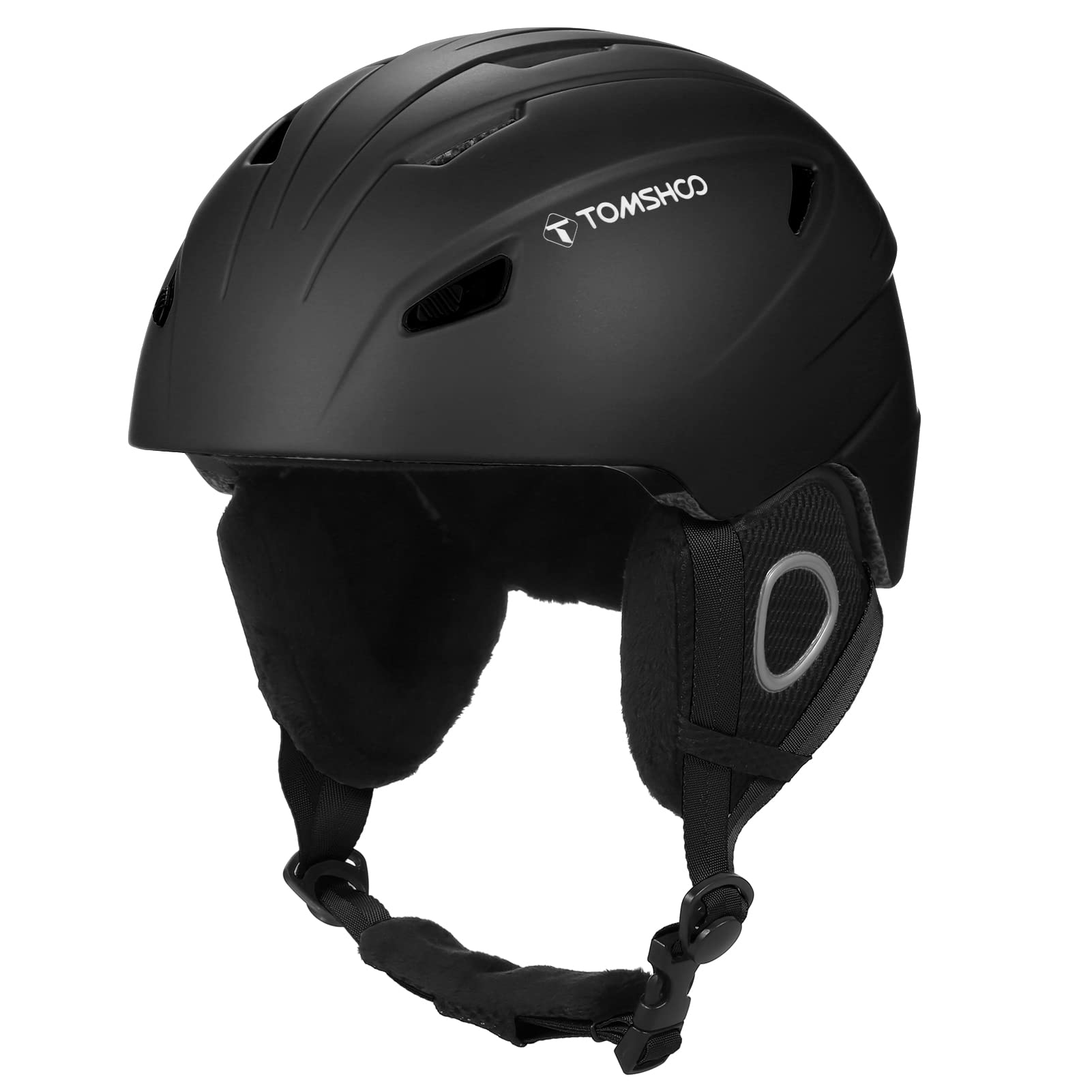Casque de ski et de snowboard avec doublure amovible et coussinets d'oreille