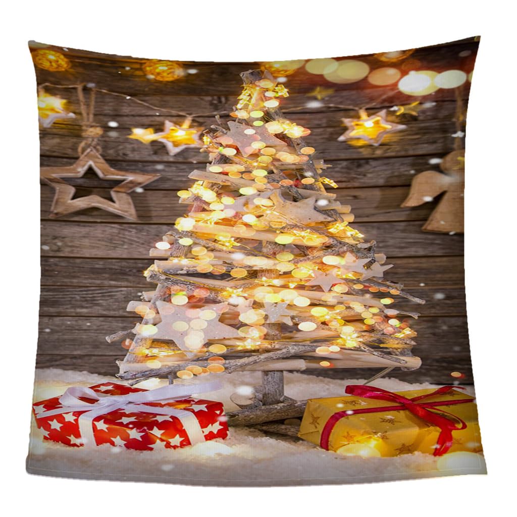 Coperta Di Flanella Letto Matrimoniale Invernale 180X200Cm Coperta Pile In Microfibra Morbida Pelosa Calda Copriletto Per Divano/Bambini Camere Da Letto, Decorazione Delle Luci Di Natale Motivo