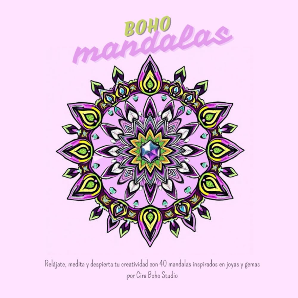 Mandalas Boho: Relájate, medita y despierta tu creatividad con 40 mandalas inspirados en joyas y gemas