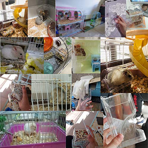 Hamster Food Feeder Small Animal Automatic Feeders Acrylic Gravity Feeder Equipped with Fixing Screws Suitable for… - Image 7