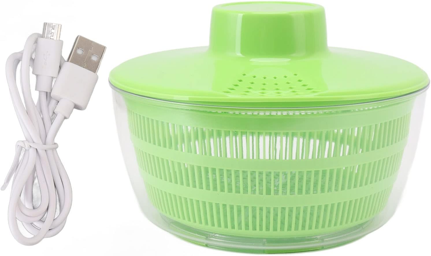 Large Salad Spinner,Electric Drainer,Double Layer Multifunctional Automatic Food Spinner Household Kitchenware for Vegetable Washing Fruit Salad Large Salad Spinner,Electric Drainer,Double Layer Multifunctional Automatic Food Spinner Household Kitchenware for Vegetable Washing Fruit Salad