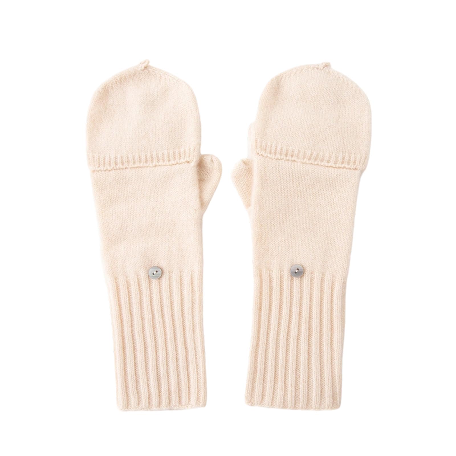 Guantes de invierno unisex de mezcla de lana, guantes de medio dedo con parte superior enrollable, para ciclismo al aire libre, accesorio de mano, accesorio de invierno, guantes de diseño