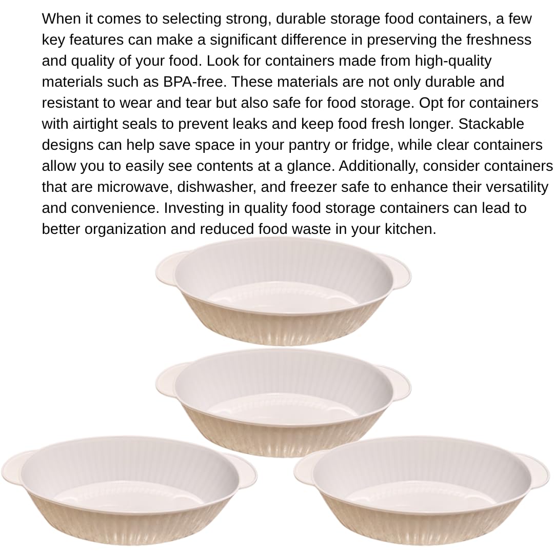 (4) Food Storage Plastic Oval Meal Prep Containers BPA Free 53OZ Clear Lids Tableware Reusable Stackable Microwave Freezer Dishwasher Professional Safe