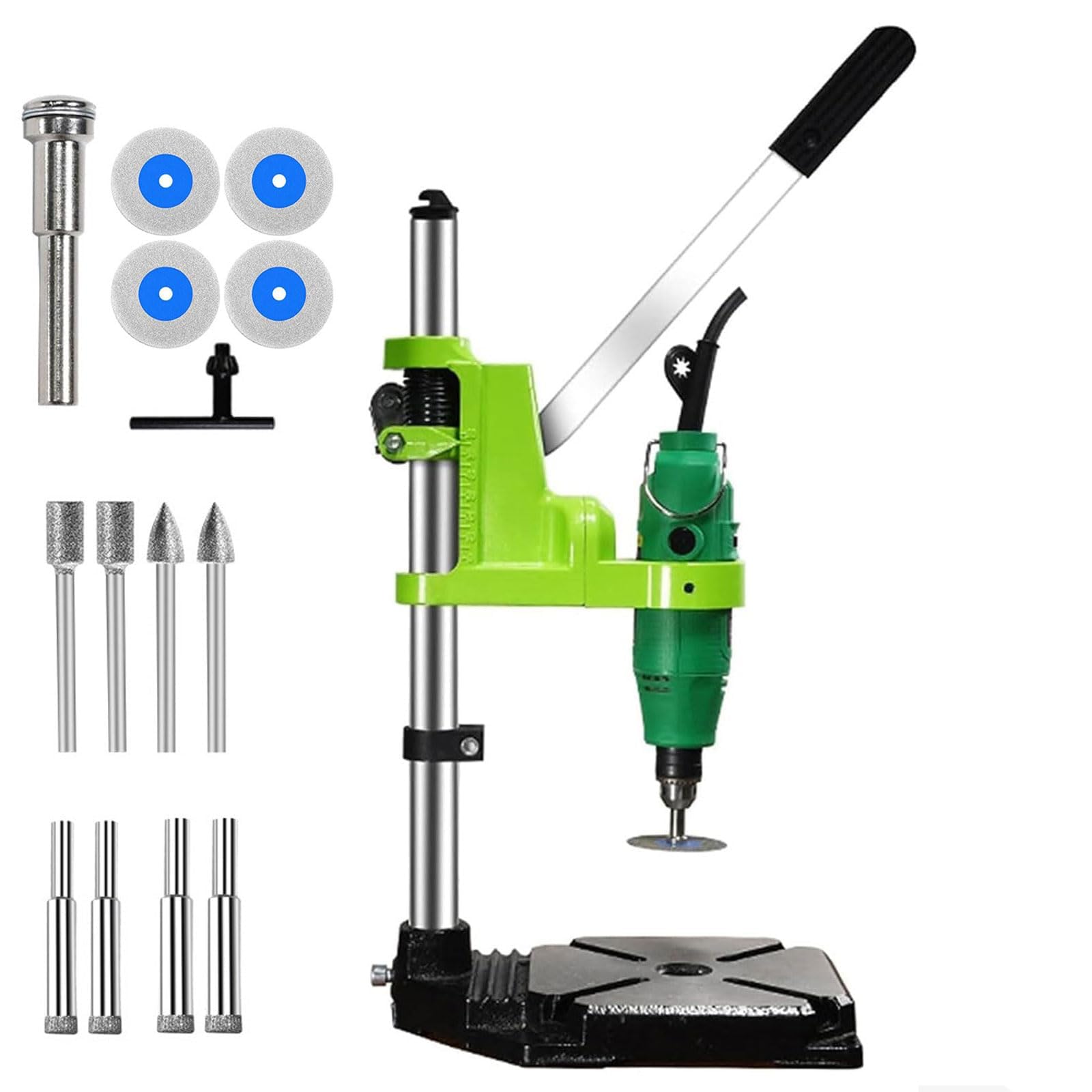 Kit de cortador de botellas de vidrio con herramienta giratoria eléctrica, 150 W, 5000-26700 RPM, incluye sierras perforadoras y brocas de diamante para proyectos de manualidades