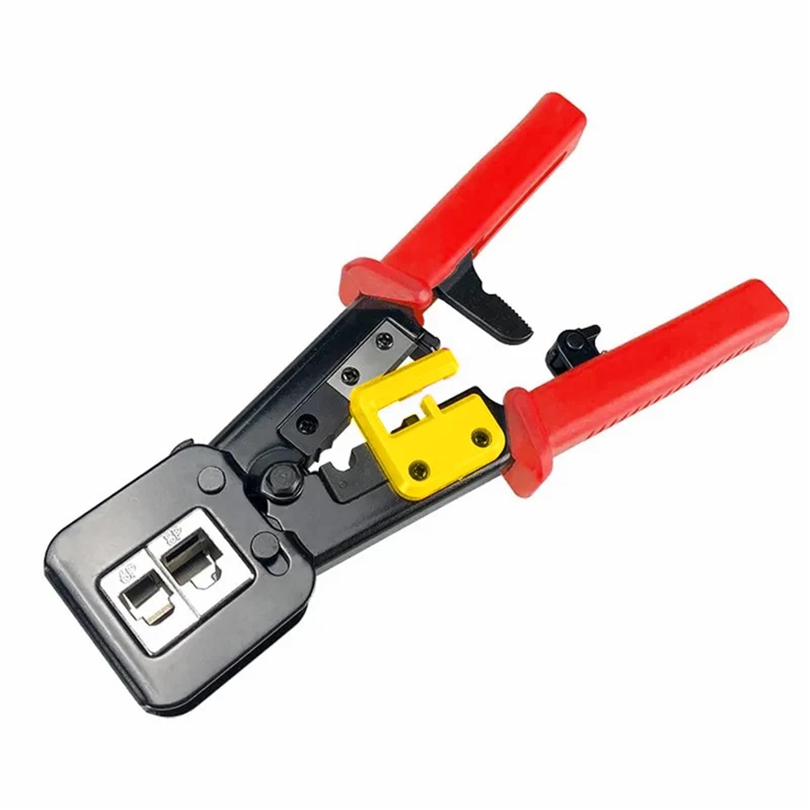 Attrezzo for crimpare RJ45 CAT6 Passante for crimpatrice Ethernet RJ45/RJ12 Spellafili for cavi di rete standard con lama di ricambio(Red)