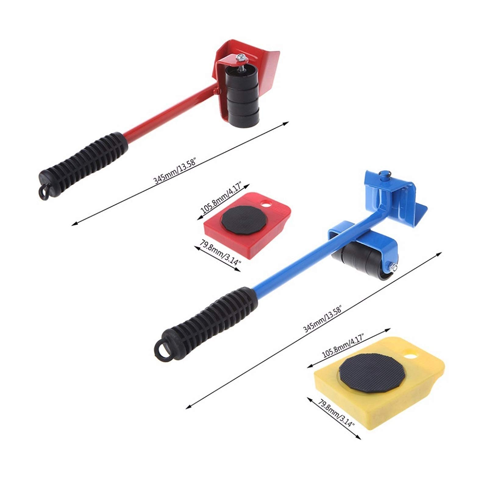 Trasportatore di mobili 4 Pezzi Si muove Mobili Strumento di Trasporto Shifter Ruota Mobile Dispositivo di Scorrimento Rullo di rimozione Strumenti in Movimento Pesante Solleva Facilmente Oggetti PE