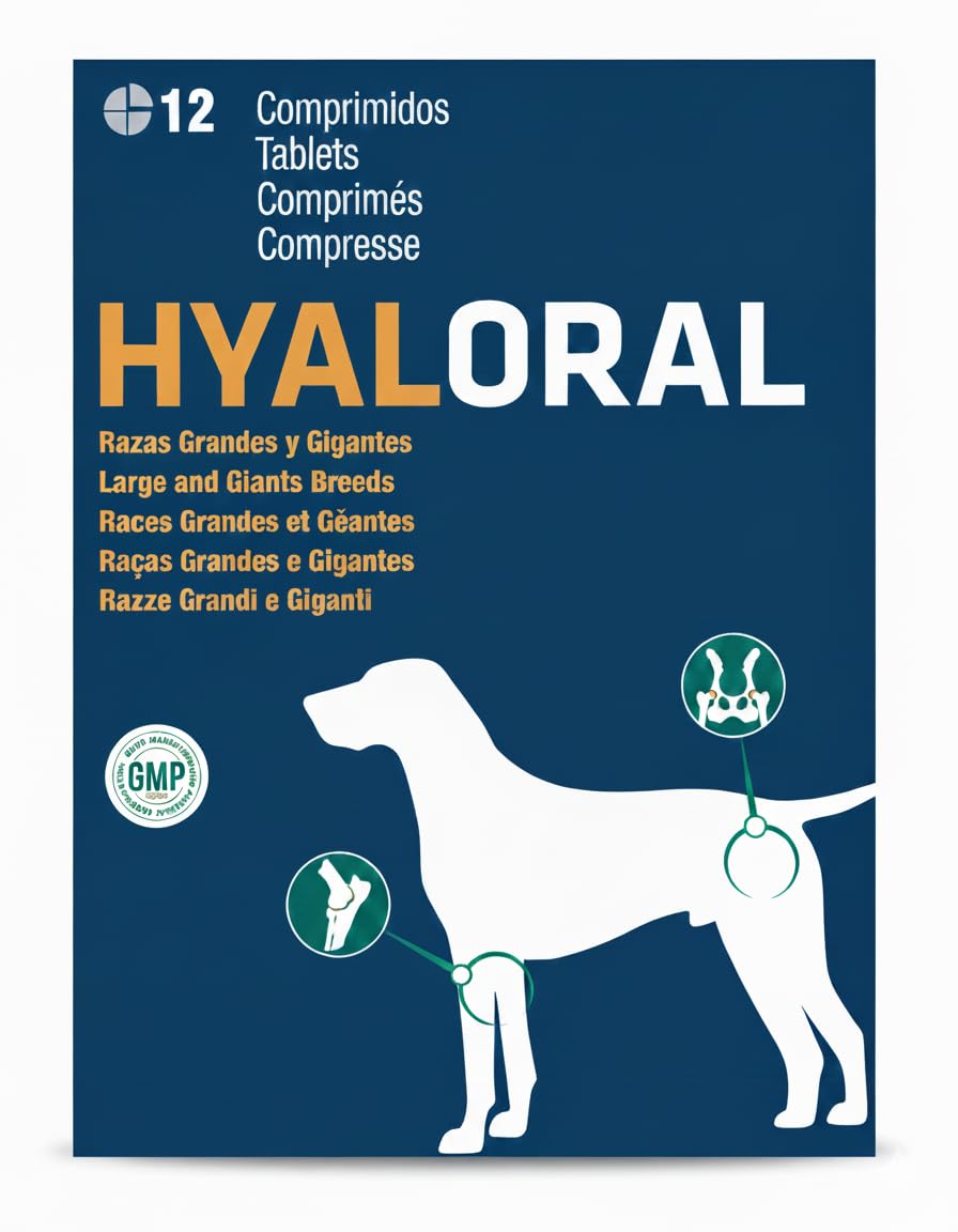 HYA-Loral Hip & Joint Supplement Tablets for Large & Giant Dog Breeds, 12 Count-image-1
