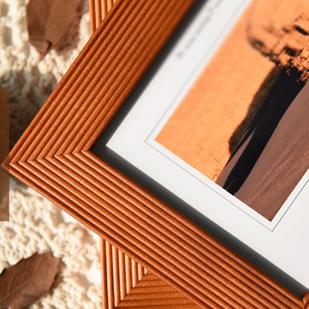 フォトフレーム 写真立て 写真フレーム 7インチフォトフレームシンプルなレトロな額縁無垢材長方形フォトディスプレイ寝室ドレッシングテ