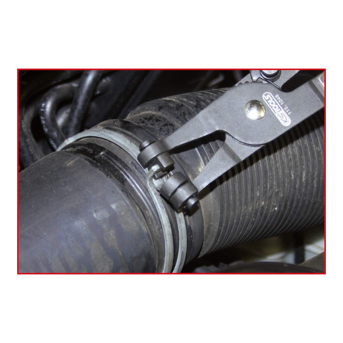 KS Tools 115.1046 - Tenazas para abrazaderas de mangueras (tamaño: 220 mm)