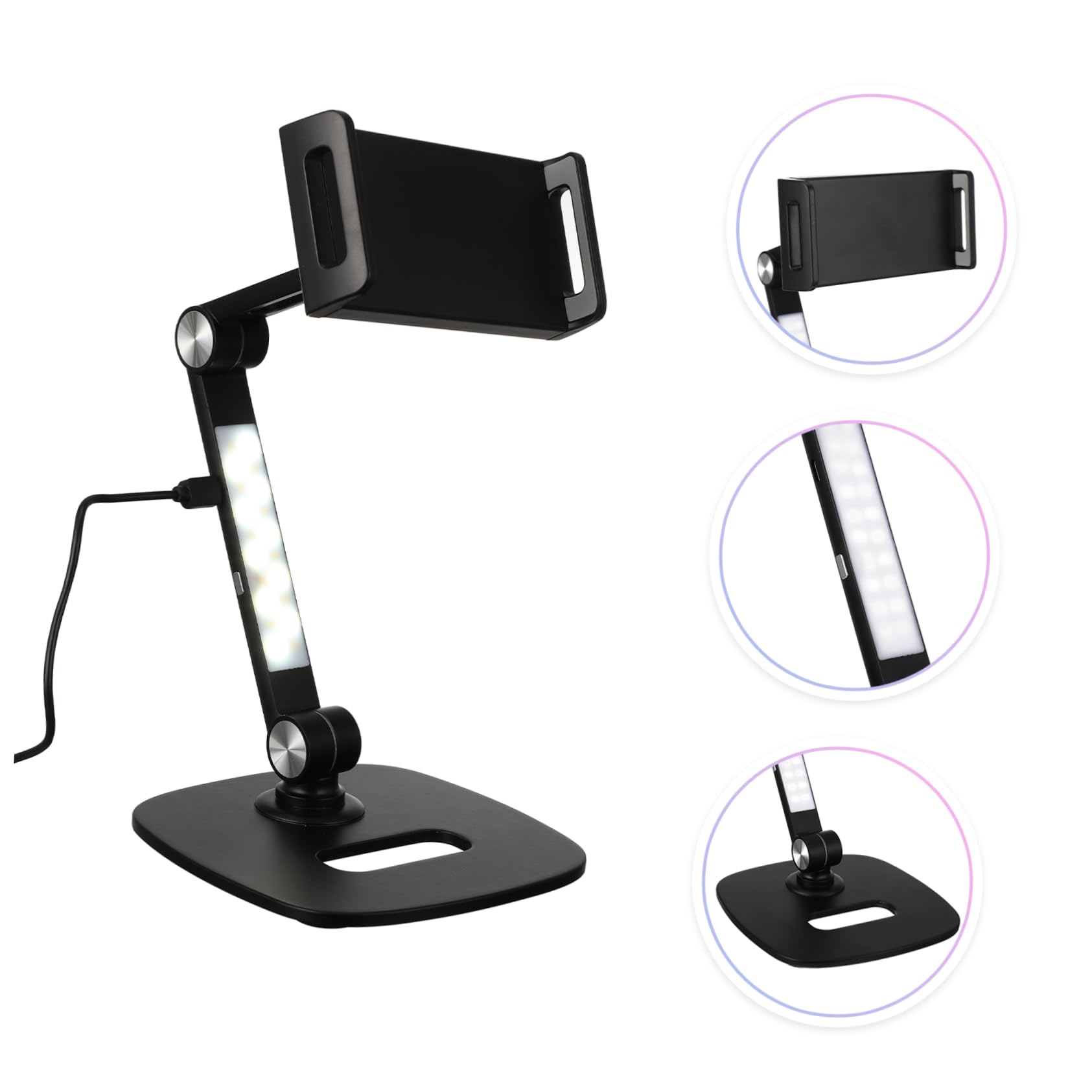 DOITOOL Supporto per Tablet in Materiale di Supporto per Telefono Regolabile da Tavolo Compatto e Pratico