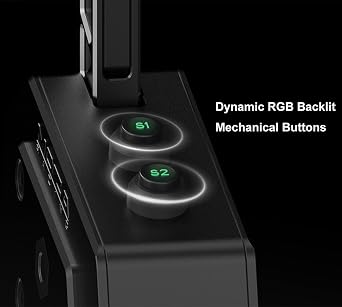 MOZA SGP Sequential Shifter PC USB Racing Similator Joysticks, Versatile Multi-Functional Handle, Non-Contact Hall Sensor, Personalized Adjustability, Dynamic RGB Backlit Mechanical Buttons