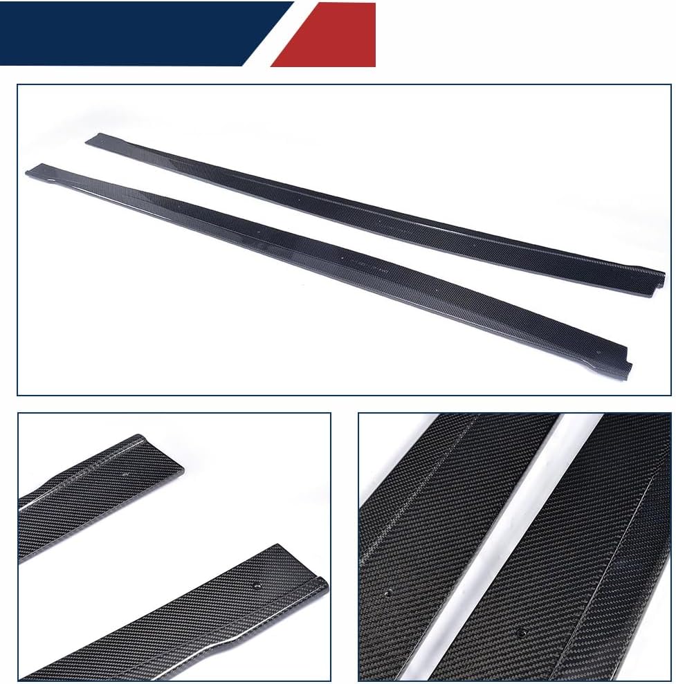 Q50 Carbon Fiber Side Skirts for Infiniti Q50 Sedan 4-Door 2013-2017 Car Side Skirt Extension Rocker Panel Factory Outlet