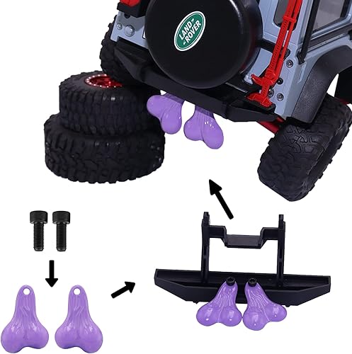 Miniatura 17 de Bolas de camión colgantes tuercas para TRX4M SCX24 FX24 1/18 RC Cars (rojo)