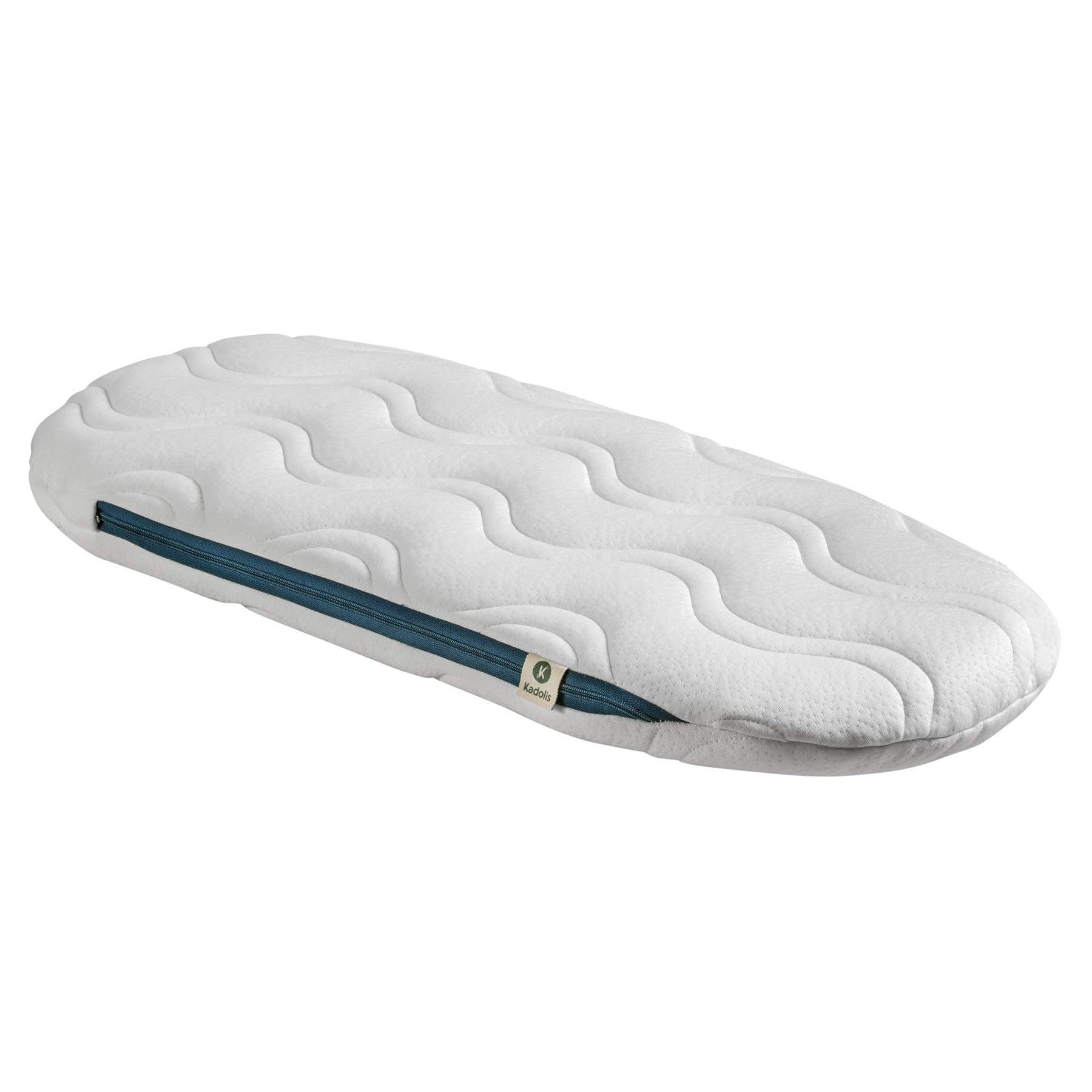 Kadolis - Matelas Landau 72x33x5 cm COCOLEGEND® - Coeur 100% Naturel | Coco et latex naturel - Matelas Nacelle/Couffin ferme nouveau-né - Housse amovible lavable - Forme Ovale - certifié OEKO-TEX®