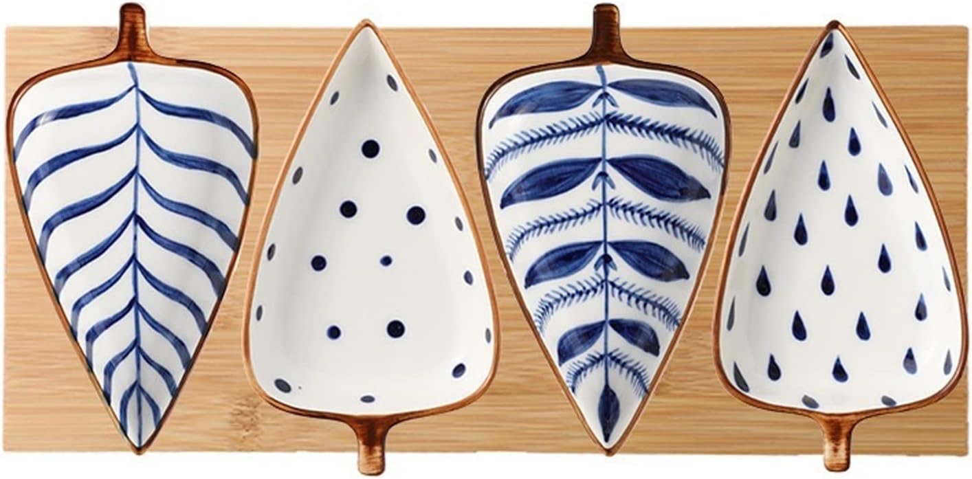 Dip Bowls Set Soy Sauce Dish/Bowls Dipping Bowl Creative Leaf Shape Seasoning Bowl Ceramic Multipurpose Small Plates Appetizers Snack Sauce Kitchen Dishes Dipping Sauce Bowls/Dishes