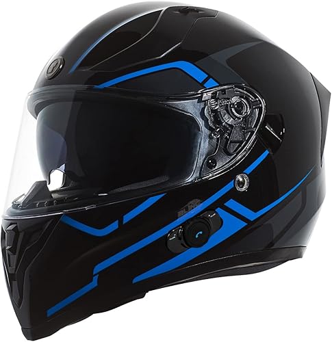 Miniatura 7 de TORC T15B - Casco integral de motocicleta con Bluetooth y gráfico