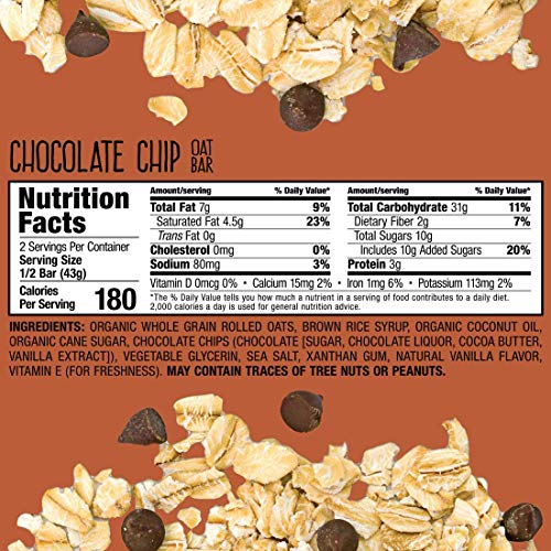 Bobo's Oat Bars (Chocolate Chip, 12 Pack Of 3 Oz Bars) Gluten Free Whole Grain Rolled Oat Bars - Great Tasting Vegan On-The-Go Oatmeal Snack, Made In The Usa #TOP5