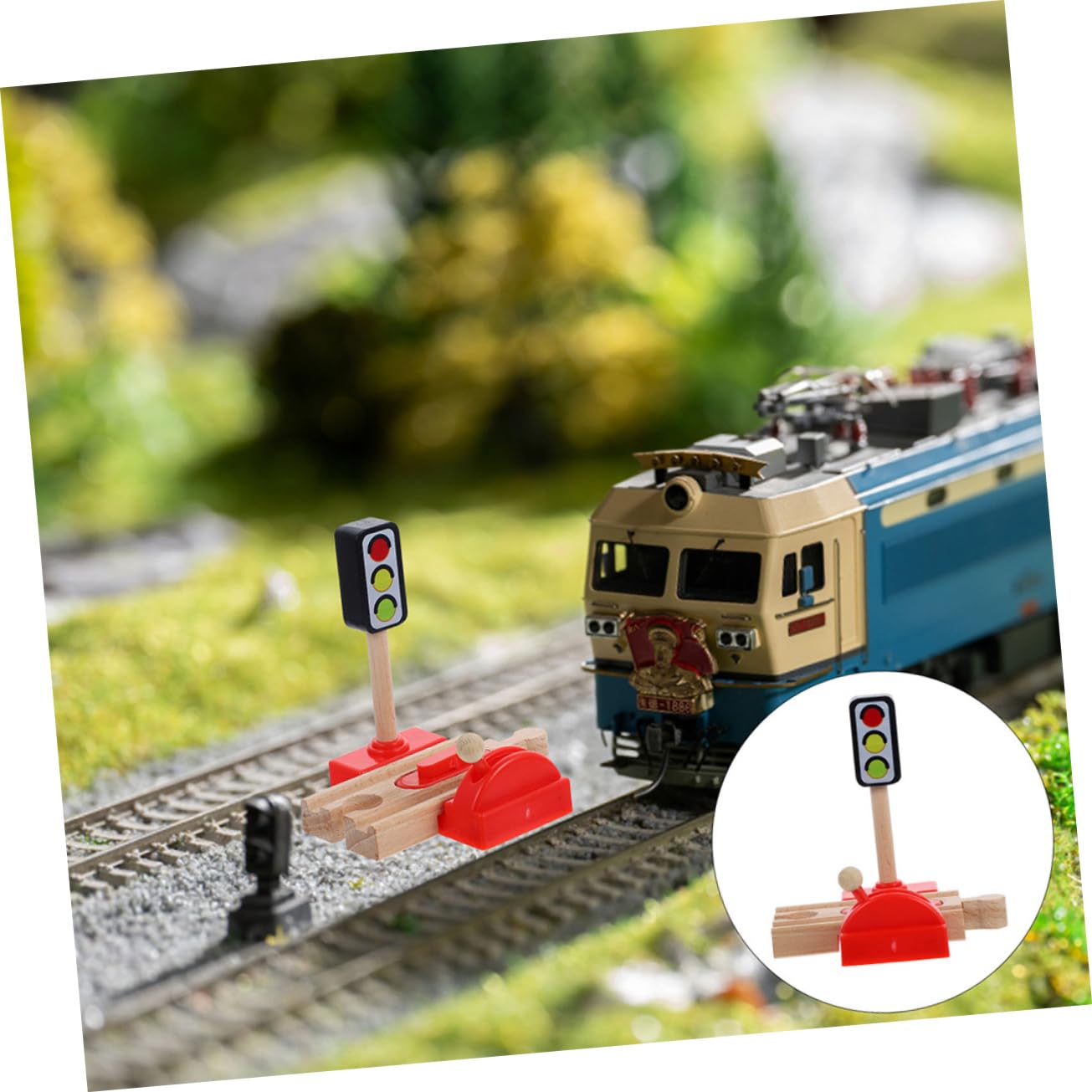 Minkissy Station Essence Miniature Avec Roadblocks Modèle Simulation