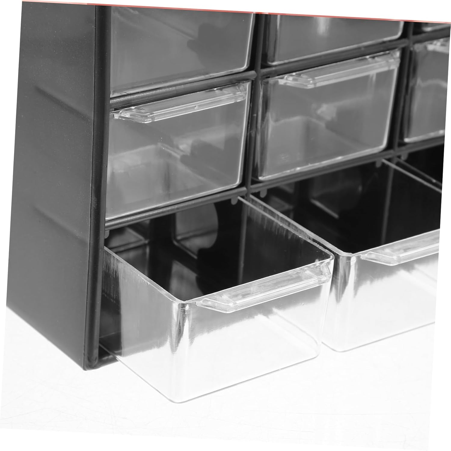 4pcs Organizer Boxes for Jewelry Beads and Components Compact Dustproof Storage for Earrings Necklaces and Craft Supplies Black