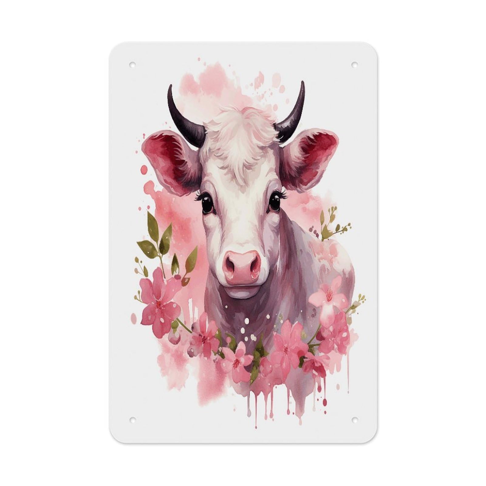 Btcowzrv Style A Little Cow Metal Tin Sign Wall Decor Hanging Plaque