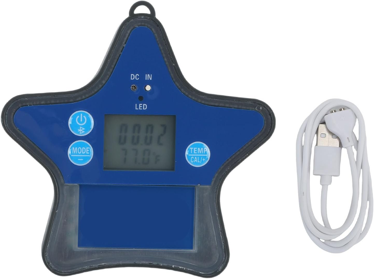 AUNMAS Bluetooth Pool Water Quality Meter, 10 Meters Real Time Data Transfer Smart Auto Off Floating Water Tester for Aquariums Hydroponics