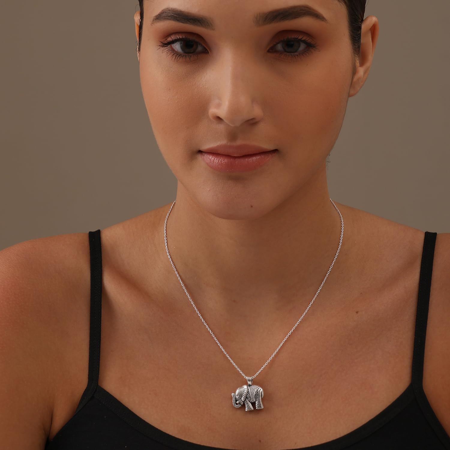 LeCalla 925 Sterling Silver Elephant Necklace for Women | Animal Necklace Pendant Gift for Animal Lover | Good Luck Elephant Pendant Necklace Jewelry - Image 2