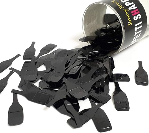 Botella de champán de confeti negro - Paquete al por menor #9285 QS0