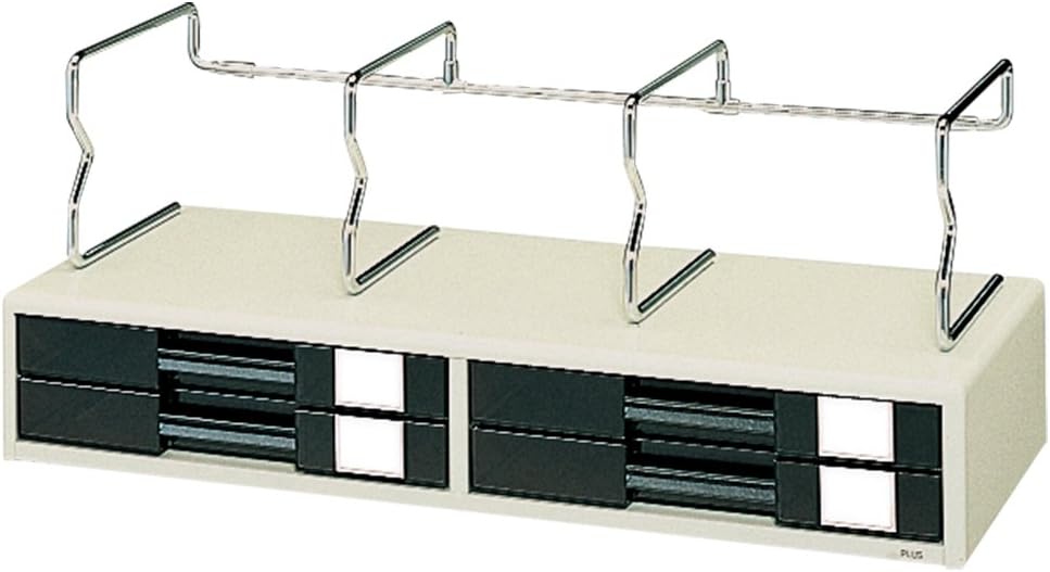 Plus LC-222H 16-054 Letter Case, A4 Horizontal, 2-Tier W Shape, Book Stand Included